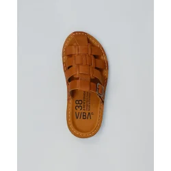 VIBAe - Amalfi Leather sandal - cognac brown