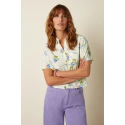 King Louie - Evelina Blouse Colada - Ice Cream