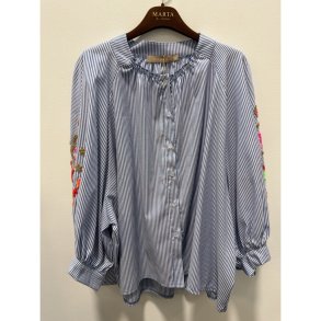 Marta - Aleta Shirt - Blue Denim Stripe - Onesize