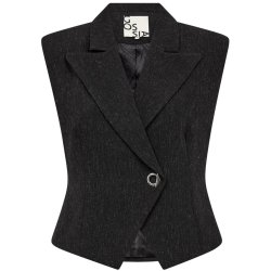 Gossia - Liana Waistcoat - Black Melange