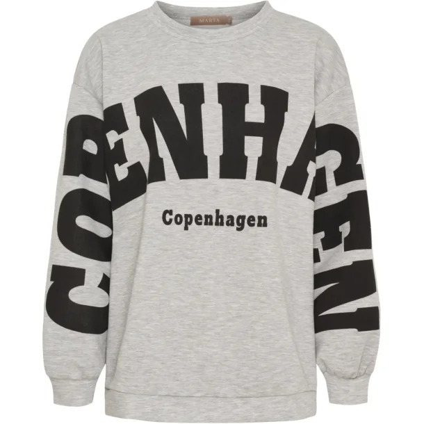 Marta - Hibiscus Sweatshirt - Grey/Black