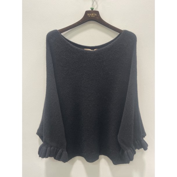 Marta - Elderflower Strik - Black - Onesize