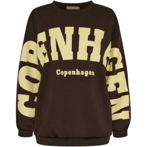 Marta - Hibiscus Sweatshirt - Brown/Yellow