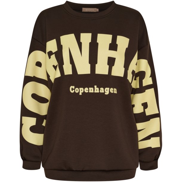 Marta - Hibiscus Sweatshirt - Brown/Yellow