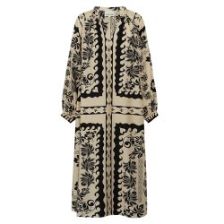 Gossia - Magny kjole - Black creme print