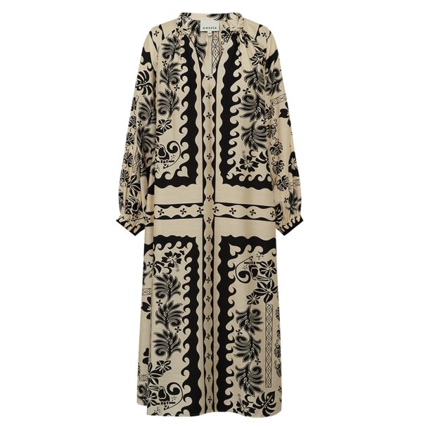 Gossia - Magny kjole - Black creme print