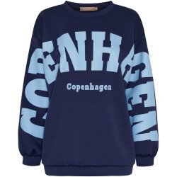 Marta - Hibiscus Sweatshirt - Navy/Sky