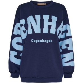 Marta - Hibiscus Sweatshirt - Navy/Sky