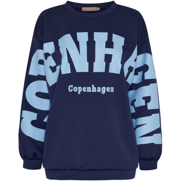 Marta - Hibiscus Sweatshirt - Navy/Sky