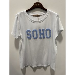 Marta - Herdis Tee - White/Sky