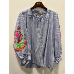 Marta - Aleta Shirt - Blue Denim Stripe - Onesize