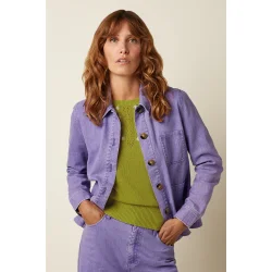 King Louie - Ellen Jakke - Colored Denim - Sheer Lilac