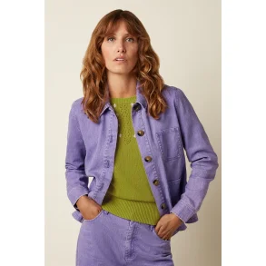 King Louie - Ellen Jakke - Colored Denim - Sheer Lilac