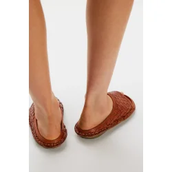 VIBAe - Saint Tropez Woven Sandaler - Cognac Brown