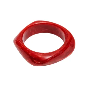 Bow 19 - Big square armb�nd - Red marble