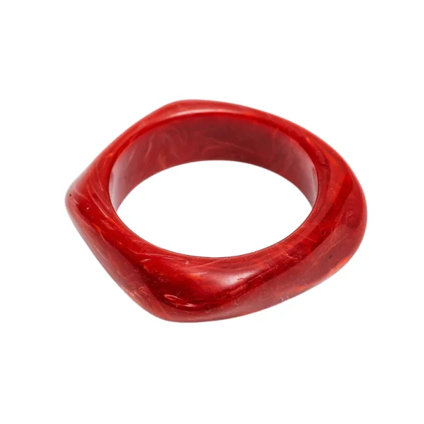 Bow 19 - Big square armb�nd - Red marble