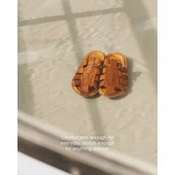 VIBAe - Amalfi Leather sandal - cognac brown