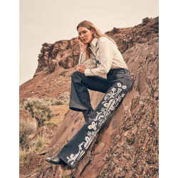 Wrangler - 70s Flare Jeans - Dark navy