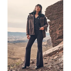 Wrangler - Relaxed Fringe Wrange Jakke - Brown Leather