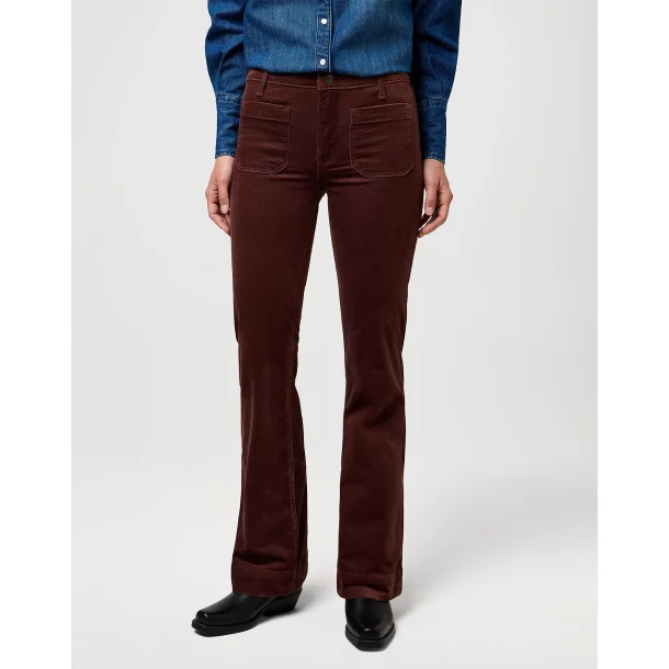 Wrangler - Flare Jeans - Mahogany