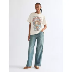 Wrangler - Girlfriend tee - Worn white