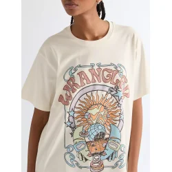 Wrangler - Girlfriend tee - Worn white