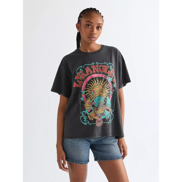 Wrangler - Girlfriend tee - Faded black