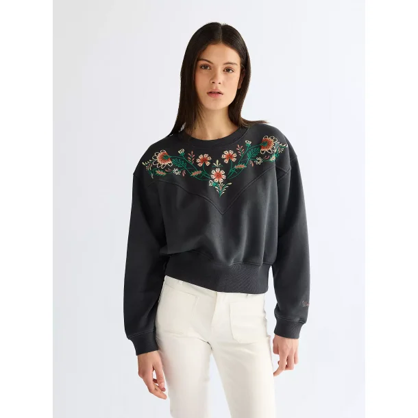 Wrangler - Embroidered sweat - Faded Black