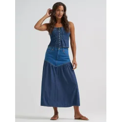 Wrangler - Basque waist skirt - Lone rider
