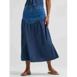Wrangler - Basque waist skirt - Lone rider