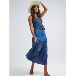 Wrangler - Basque waist skirt - Lone rider