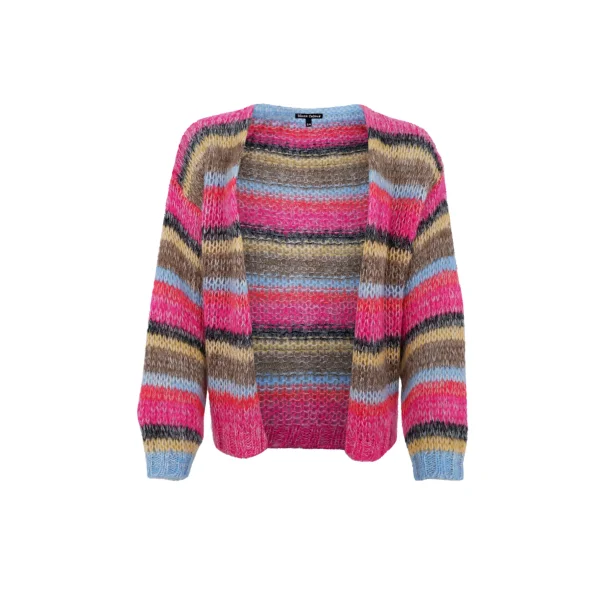 Black Colour - Milly strik cardigan - Red multi - Onesize