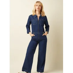 King Louie - Zip Buksedragt Onyx Denim - Deep Blue