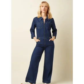 King Louie - Zip Buksedragt Onyx Denim - Deep Blue