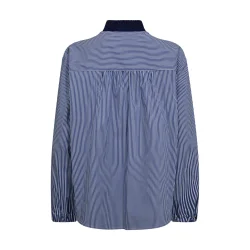 Mos Mosh - Juella LS Stripes Combi Strik - Maritime Blue