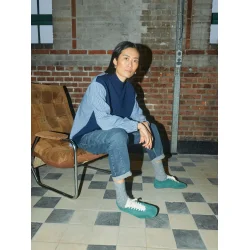 Mos Mosh - Juella LS Stripes Combi Strik - Maritime Blue