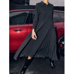 Mos Mosh - Maike Pleat Kjole - Black