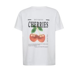 Mos Mosh - Lail O-SS Cherry Tee - White