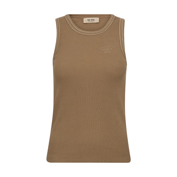 Mos Mosh - Ara Rib Tank Top - Petrified Oak