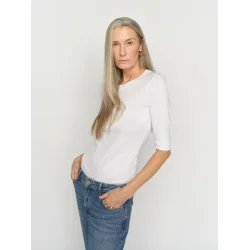 Mos Mosh - Mali O-neck 3/4 Sleeve Tee - White