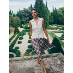 Mos Mosh - Rinja Marisol Line Strik Top - Ecru