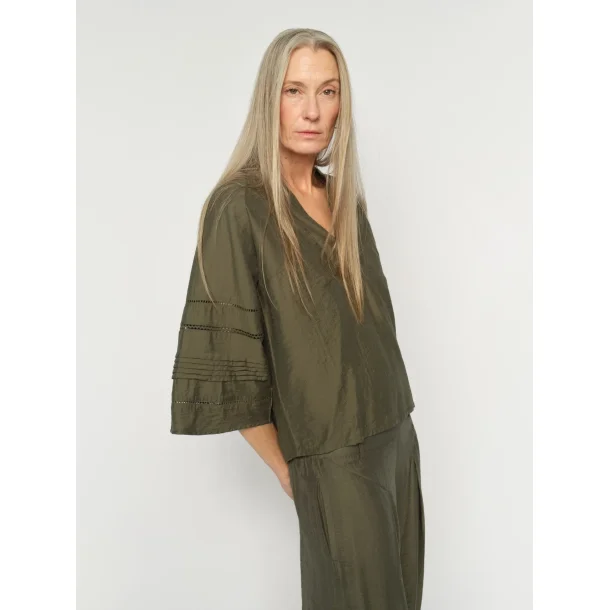 Mos Mosh - Aleysa Nila Bluse - Olive Night