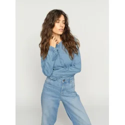 Mos Mosh - Mattie Denim Skjorte - Mid Blue