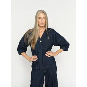 Mos Mosh - Bari Crispy Skjorte - Dark Blue