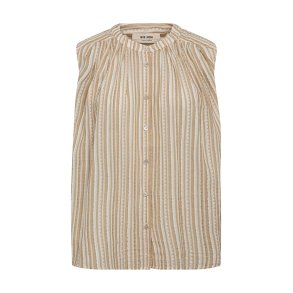 Mos Mosh - Amelia Stripe SL Blouse - Sesame