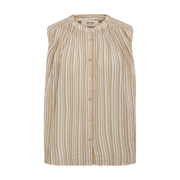 Mos Mosh - Amelia Stripe SL Blouse - Sesame