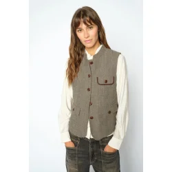 Mos Mosh - Abigail Utah Vest - Dark Camel