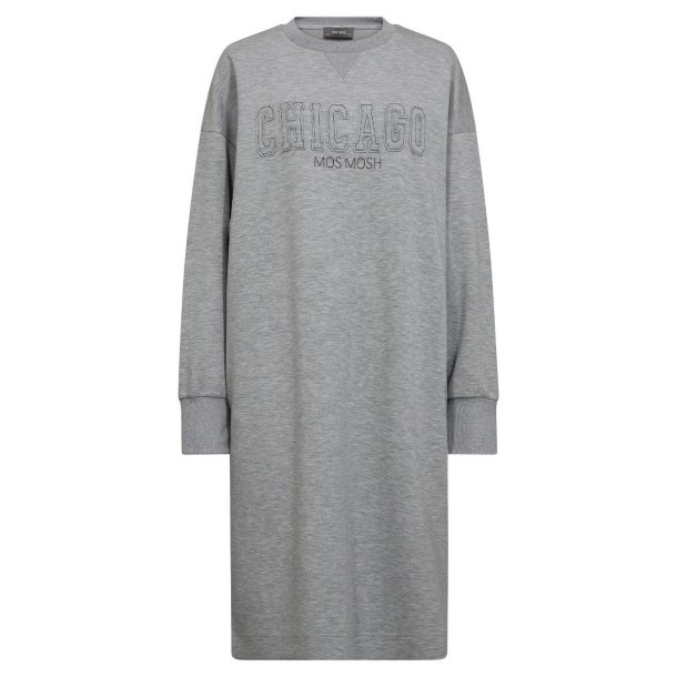 Mos Mosh - Renzi O-LS Sweatdress - Grey Melange