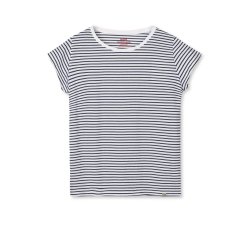 Mads N�rgaard - Fine Jersey Stripe Teasy Tee fav - White/Black