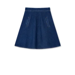 Mads N�rgaard - Luke Denim Stelly Nederdel - Mid Blue Denim